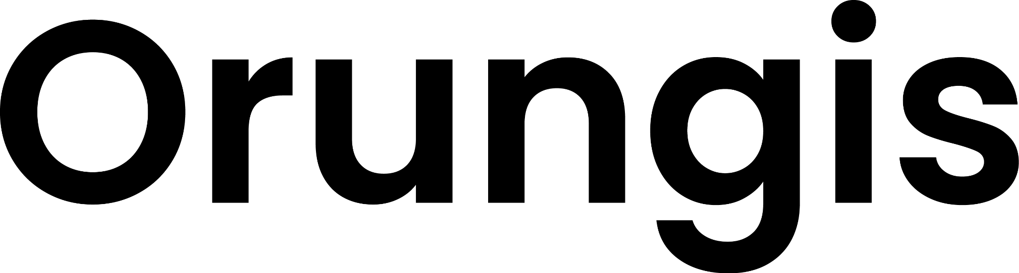 Juodas wordmark - Orungis